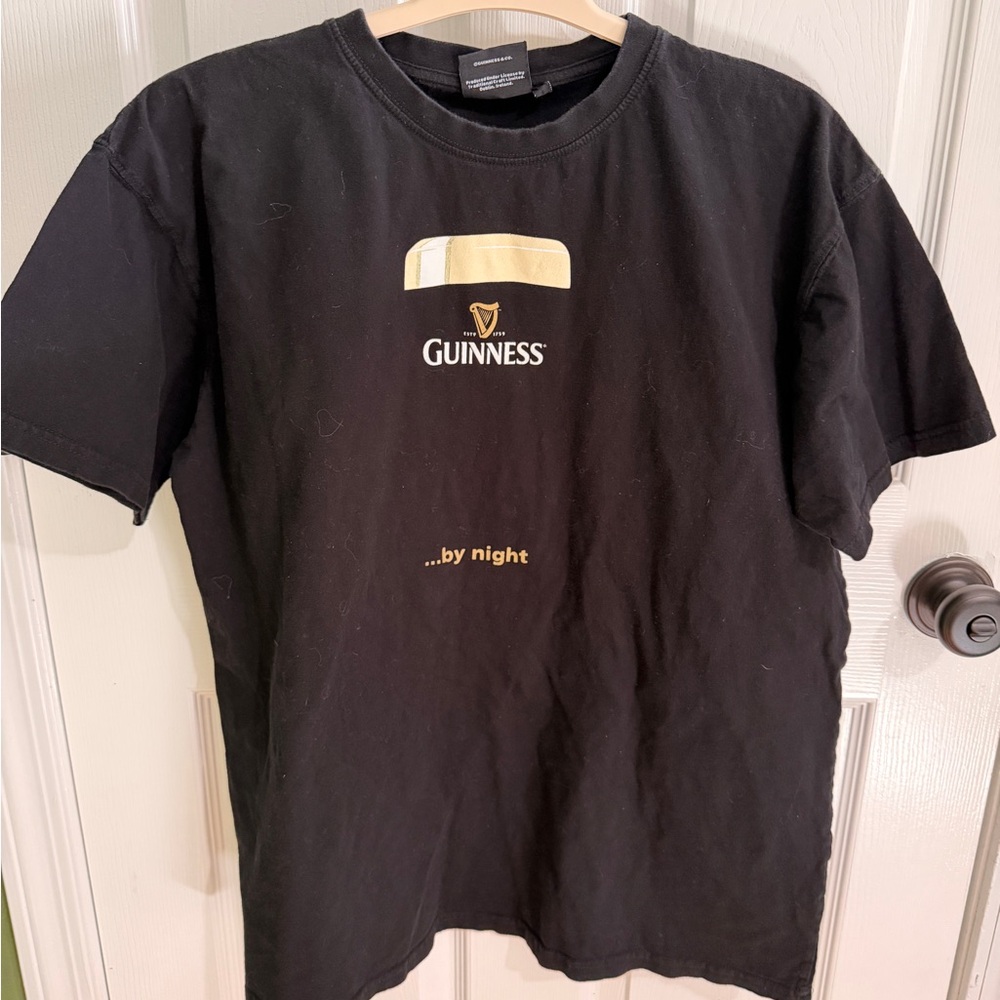 Guinness Black T-Shirt with Gold Logo